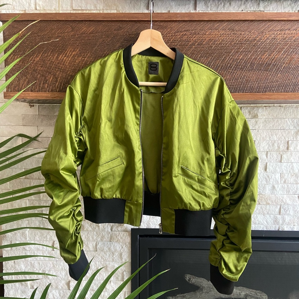 Made in Italy green bomber jacket